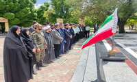 غبارروبی مزار شهدا در شهرستان درگزین